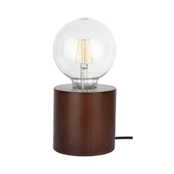 Trongo Round Table Lamp 1xE27 Max.25W Walnut/Black 7071976