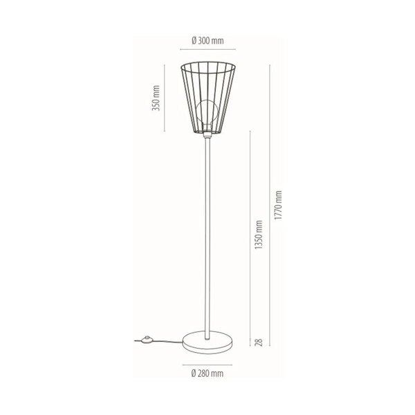 Swan Floor Lamp 1xE27 Max.60W Black/Black 12430104