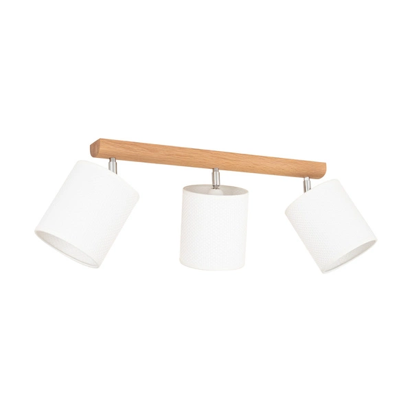 Benita Ceiling Lamp 3xE27 Max.25W Oiled Oak/White