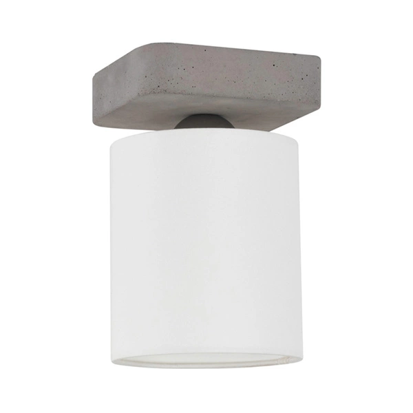 Gentle Wall Lamp 1xE27 Max.25W Gray Concrete/White Fabric Shade 2321136