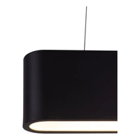 Illumina Pendant Lamp Incl. 1xLED Integrated 1350lm 3000K 21W Black Metal/Transparent PVC Cable/Black Fabric Shade 1930104