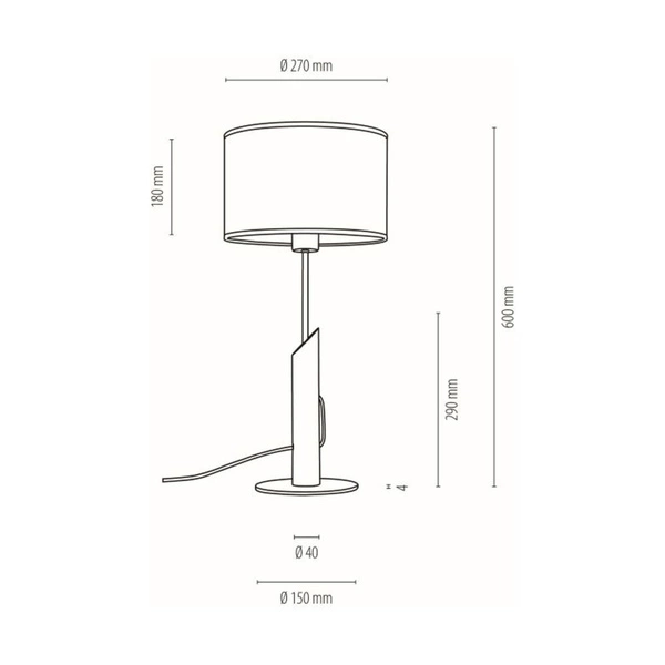 Colette Jute Table Lamp 1xE27 Max.60W Black/Oiled Oak/Black/Beige 86214904