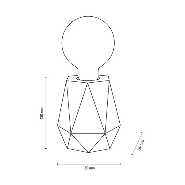 Diamant Table Lamp 1xE27 Max.25W White Concrete/Black PVC Cable 7919137