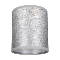 Lampshade Cylinder E27 H20 Silver Synthetic Fabric A1269