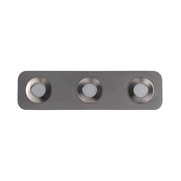 Cool Ceiling Lamp Incl. 3xLED Integrated 300lm 3000K 5W Gray Concrete/Satin Metal 2291336
