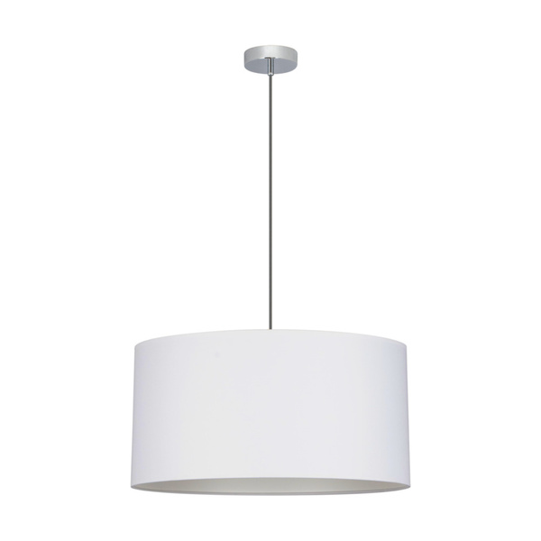 Rima Pendant Lamp 1xE27 Max.60W Chrome Metal/Anthracite Fabric Cable/Gray Fabric Shade