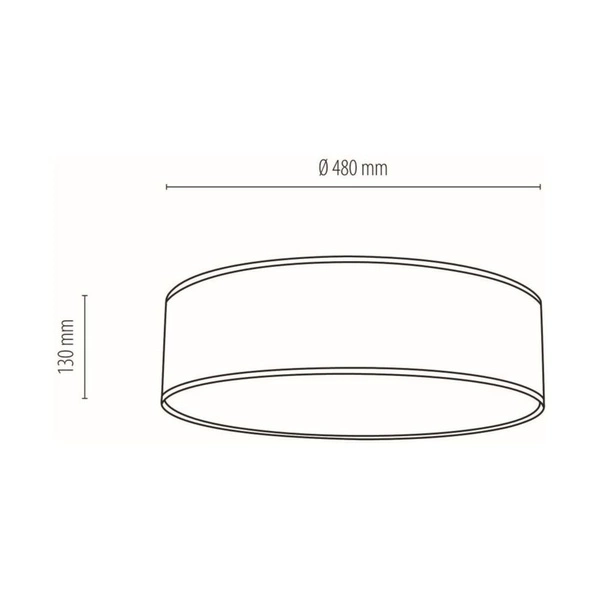 Nevoa Ceiling Lamp 4xE27 Max.25W White Metal/Silver Fabric Shade 47934802