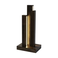 Manhattan Table Lamp 3xLED 24V Integrated 1470lm 3000K 16W Walnut Beech Wood/Black Fabric Cable with Touch Dimmer 7481976