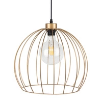 Coop Pendant Lamp 1xE27 Max.60W Gold Metal/Black Metal/Black Fabric Cable 18811920