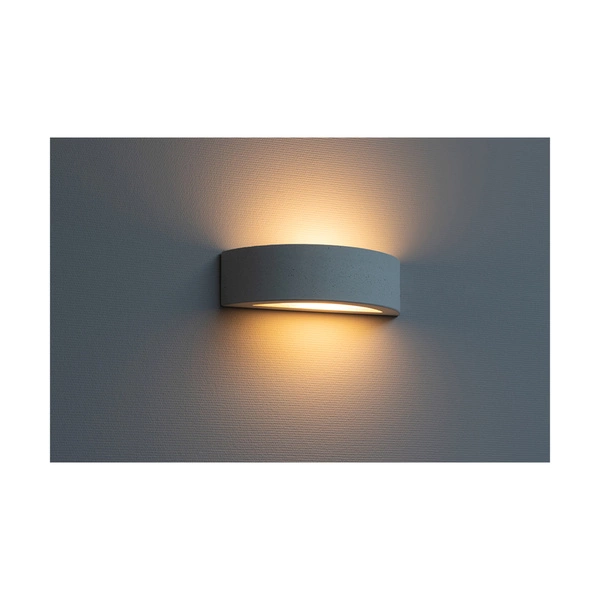 Block Wall Lamp 1xE27 Max.40W Gray Concrete/Frosted Glass 8972136