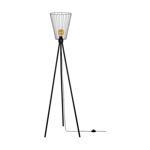 Swan Floor Lamp 1xE27 Max.40W Black Metal/Black PVC Cable 12530104