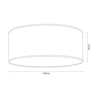 Lampshade Cylinder E27 H30 Black Fabric A0417