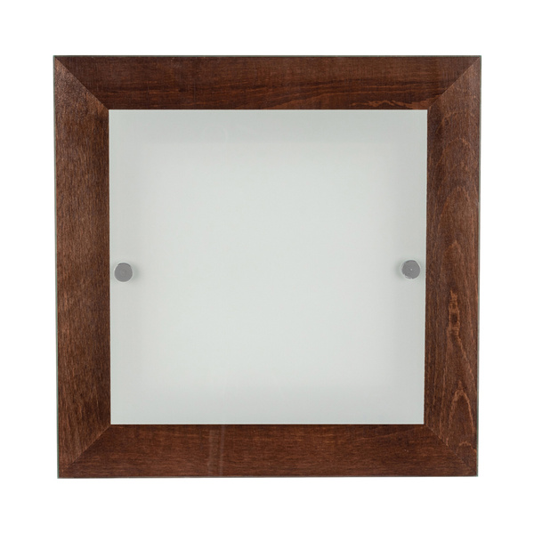 Finn Wall Lamp 1xLED Integrated 1200lm 2700K 14W Walnut Beech Wood/White-Transparent Glass