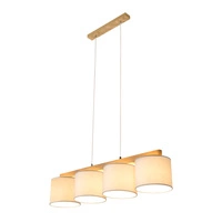 Aprillia Pendant Lamp 4xE27 Max.25W Oiled Oak/Transparent PVC/Grey 524510404