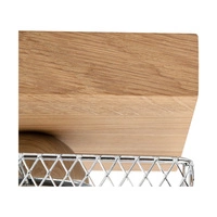 Norman Wood Ceiling Lamp 2xE27 Max.25W Oiled Oak/Chrome Metal 8175274