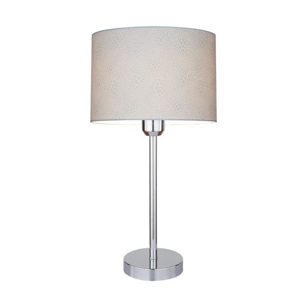Leila Table Lamp 1xE27 Max.60W Chrome Metal/Transparent PVC Cable/Multicolor Paper+PCV Shade with Crocodile pattern 7651028