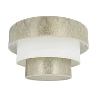 Ora Pendant Lamp 1xE27 Max.40W Black Metal/Transparent PVC Cable/Gold-Cream Fabric Shade 96202120