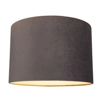 Lampshade Cylinder E27 H35 Gray Velvet A0594