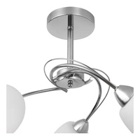 Pisa Ceiling Lamp 3xE27 Max.60W Chrome Metal/White Glass 8280328