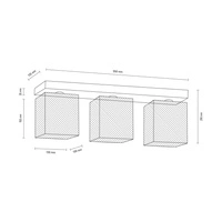 Gittan Ceiling Lamp 3xE27 Max.60W Gray Concrete/Chrome Metal 8172336