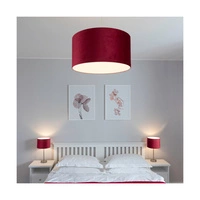 Lampa Wisząca Scarlett 1xE27 Max.60W Satynowy Metal/Przezroczysty Kabel PCV/Klosz Bordowy Aksamitny 3755027