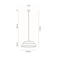 Jute Pendant Lamp 1xE27 Max.60W Black Metal/Transparent PVC Cable/Black Fabric with Beige Jute Shade 150150104