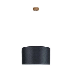 Mirabella Pendant Lamp 1xE27 Max.60W Oiled Oak/Black Fabric Cable/Black Synthetic Material Shade 1696974