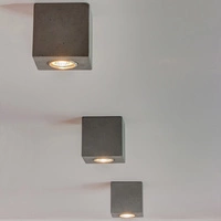 Concretedream Square Lampa Sufitowa 1xGU10 Max.6W Szary Beton 2076136