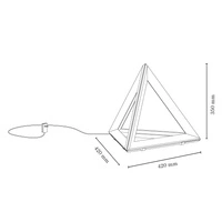 Lampa Stołowa Trigonon 1xLED 24V Zintegrowana 2500lm 3000K 27W Dąb Olejowany/Czarny Kabel Tkanina 1109174